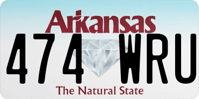AR license plate 474WRU