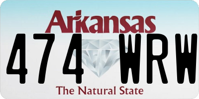 AR license plate 474WRW