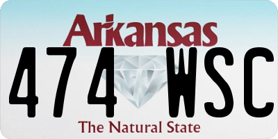 AR license plate 474WSC