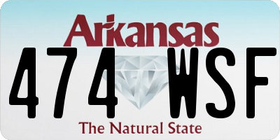 AR license plate 474WSF