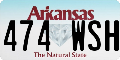 AR license plate 474WSH