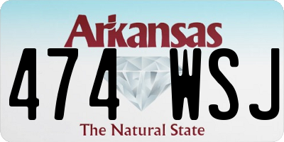 AR license plate 474WSJ