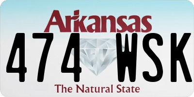 AR license plate 474WSK