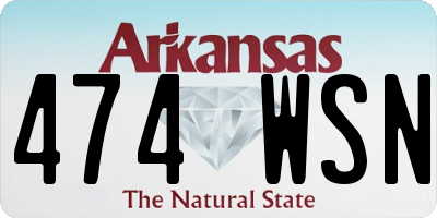 AR license plate 474WSN