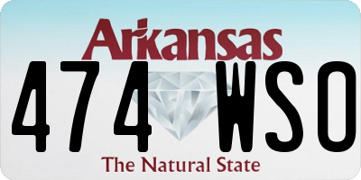 AR license plate 474WSO