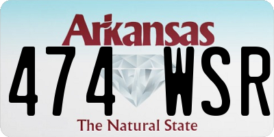 AR license plate 474WSR