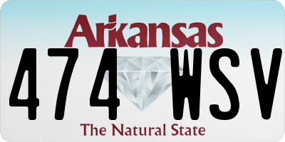 AR license plate 474WSV