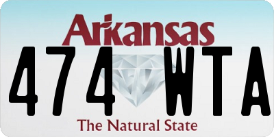 AR license plate 474WTA
