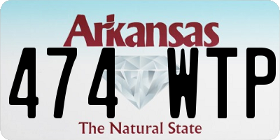 AR license plate 474WTP