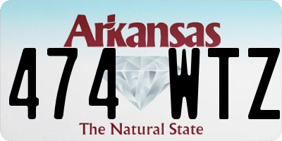 AR license plate 474WTZ