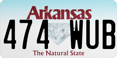 AR license plate 474WUB
