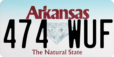AR license plate 474WUF