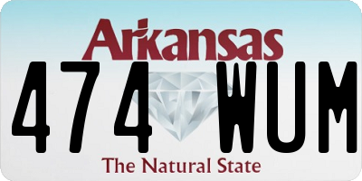 AR license plate 474WUM