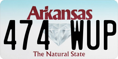 AR license plate 474WUP