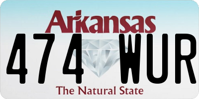 AR license plate 474WUR