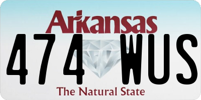 AR license plate 474WUS