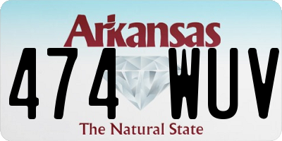 AR license plate 474WUV
