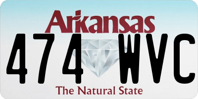 AR license plate 474WVC