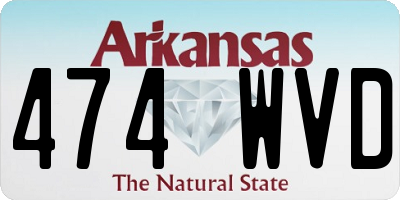 AR license plate 474WVD