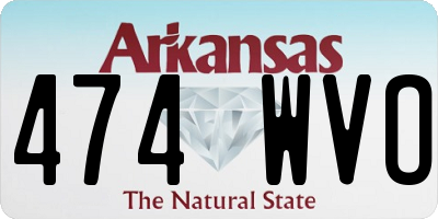 AR license plate 474WVO