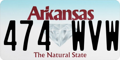 AR license plate 474WVW