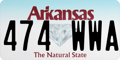 AR license plate 474WWA