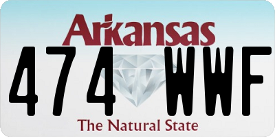 AR license plate 474WWF