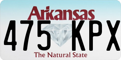 AR license plate 475KPX