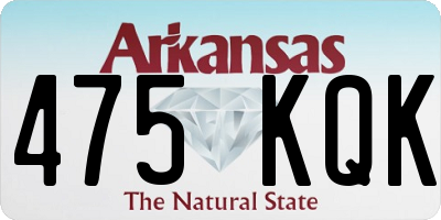 AR license plate 475KQK