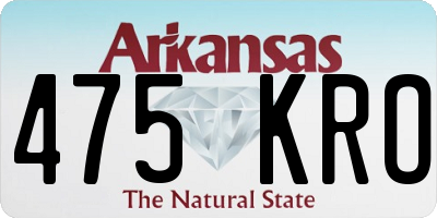 AR license plate 475KRO