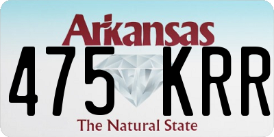 AR license plate 475KRR