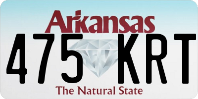 AR license plate 475KRT