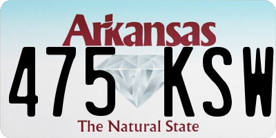 AR license plate 475KSW