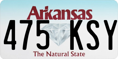 AR license plate 475KSY