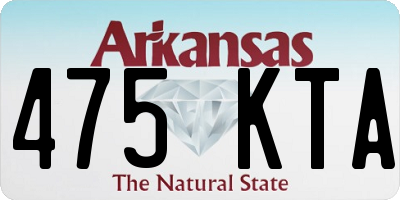 AR license plate 475KTA