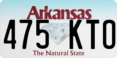 AR license plate 475KTO