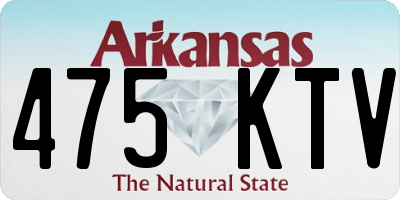 AR license plate 475KTV