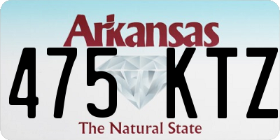 AR license plate 475KTZ