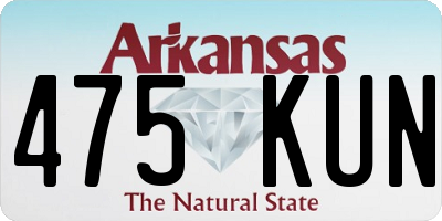 AR license plate 475KUN