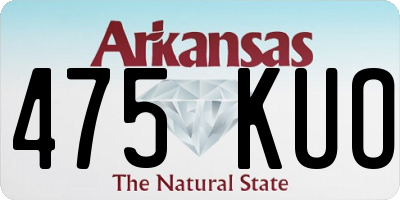 AR license plate 475KUO