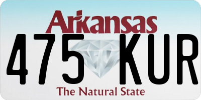 AR license plate 475KUR
