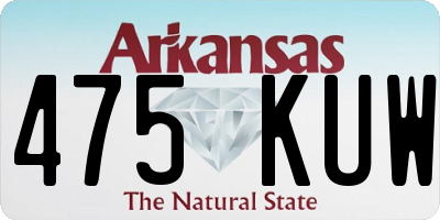 AR license plate 475KUW