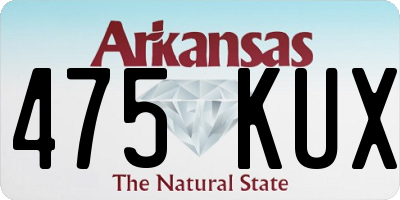 AR license plate 475KUX
