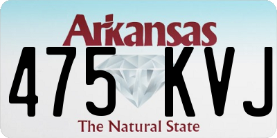 AR license plate 475KVJ