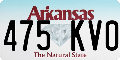 AR license plate 475KVO
