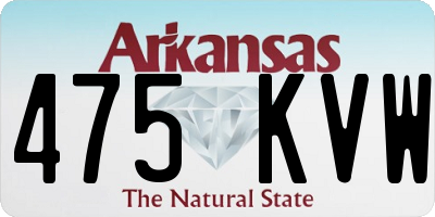 AR license plate 475KVW