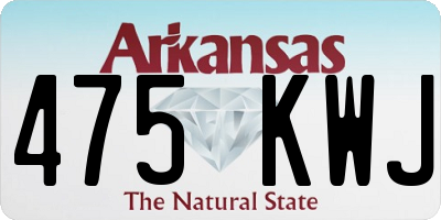 AR license plate 475KWJ