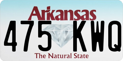 AR license plate 475KWQ