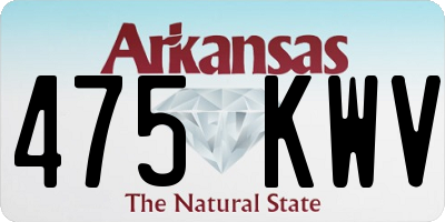 AR license plate 475KWV