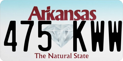 AR license plate 475KWW